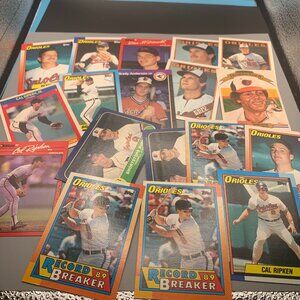 18ct 1967-1990 Baltimore Orioles Misc Baseball Trading Cards NRMT